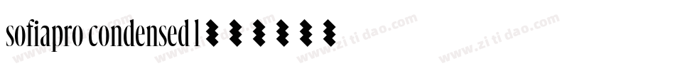 sofiapro condensed l字体转换